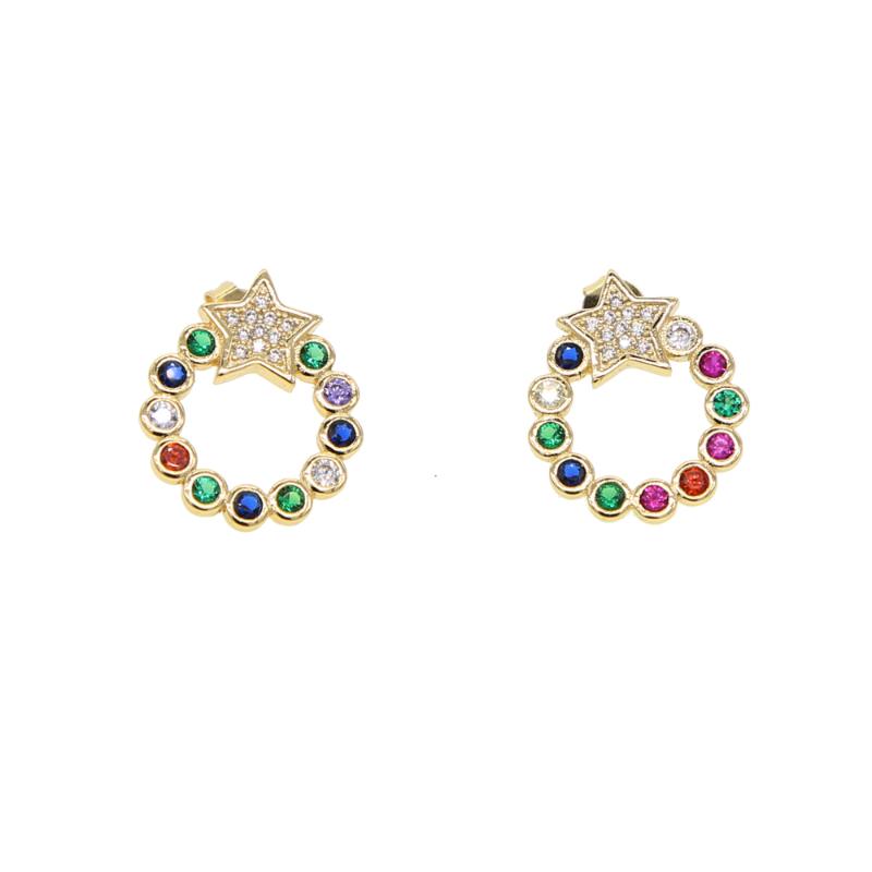 Stud 2022 Summer Colorful Multi Color Cz Paved Geometric Round Circle Star Girl Women Fashion Trendy Earring
Stud 2022 Summer Colorful Multi Color Cz Paved Geometric Round Circle Star Girl Women Fashion Trendy Earring