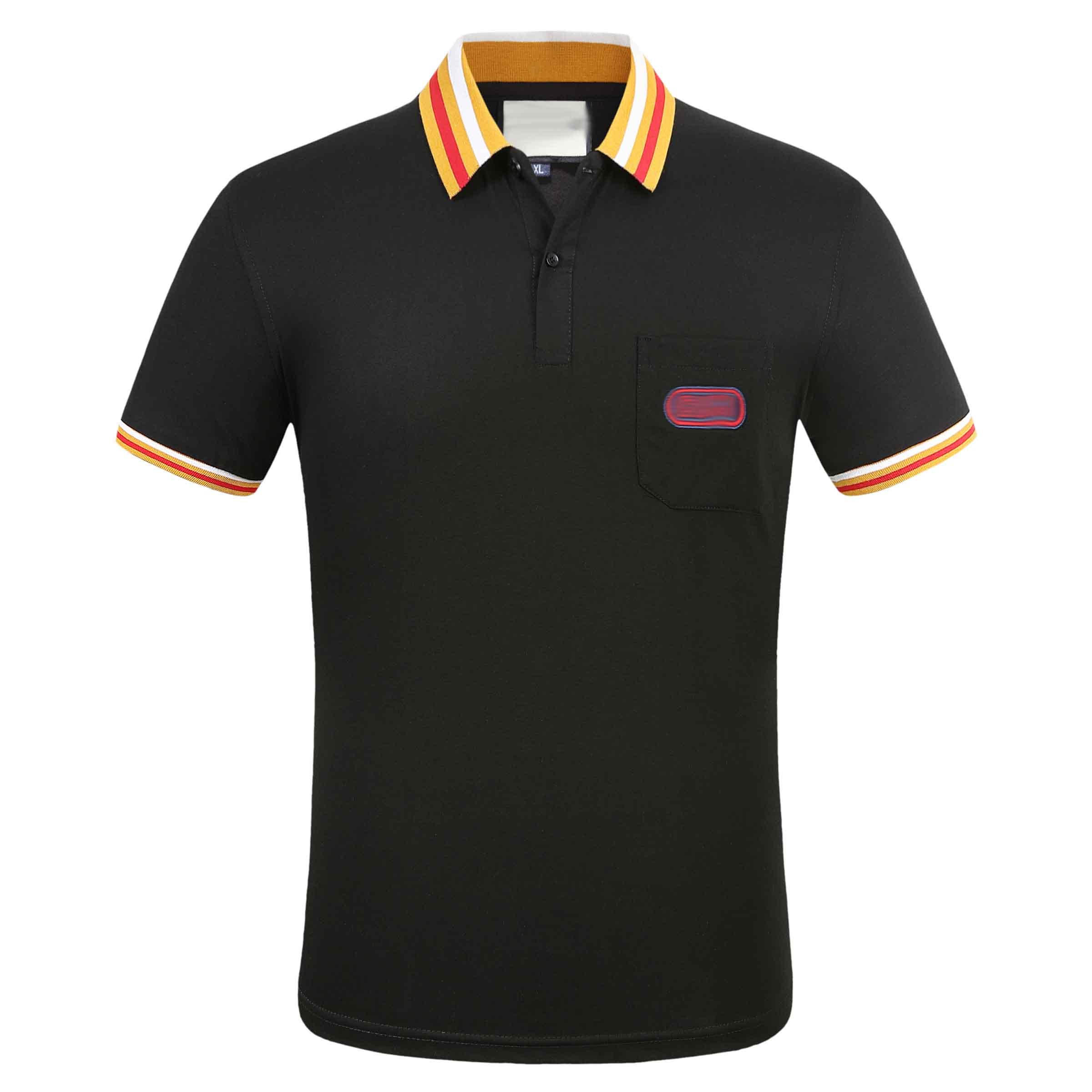 21 Men's polos short-sleeved T-shirt small or large size -3XL multi-color embroidery label classic business casual top cotton breathable, Black
21 Men's polos short-sleeved T-shirt small or large size -3XL multi-color embroidery label classic business casual top cotton breathable, Black