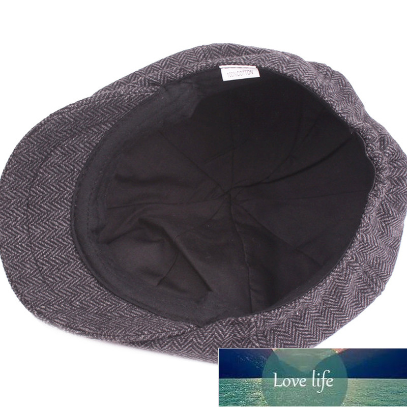 Men Tweed Newsboy Hat Beret Herringbone Gatsby Hats Street Caps Peaked Octagonal Brim Caps Winter Spring Vintage British Berets Factory price expert d