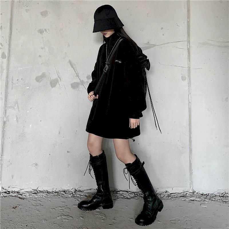 Sweatshirt jacket female autumn winter style Korean dark retro loose casual embroidery blouse polar fleece thick 210526