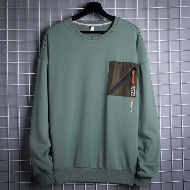 Print Sweatshirt Men Harajuku hip pop o-neck Petchwork Hoodies steetwear Autumn Fashion Long Sleeve Sweatshirt with Pocket 210603