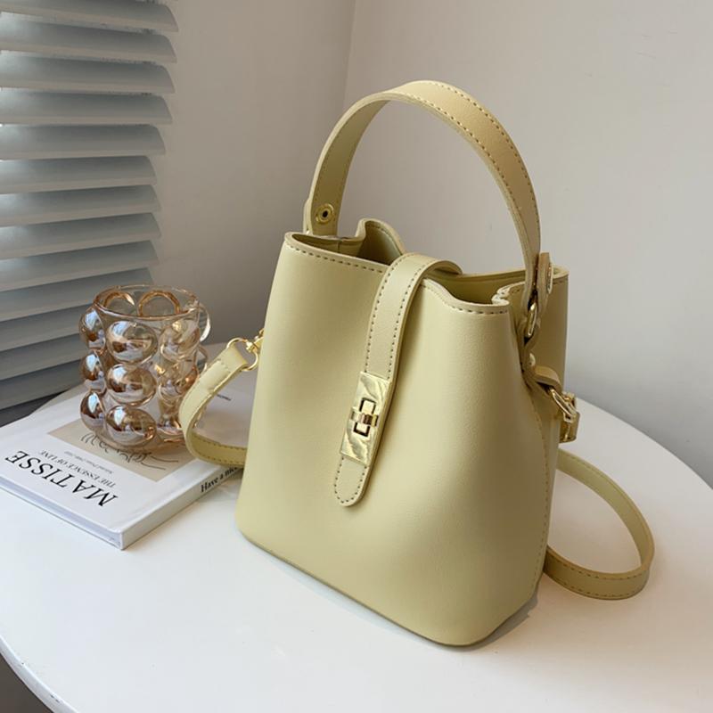 2025 beautiful Evening Bags Fashion Small Bucket Bag pretty Ladies Beige Yellow Shoulder Casual Messenger Mini Handbag Solid Color Mobile Phone Party
