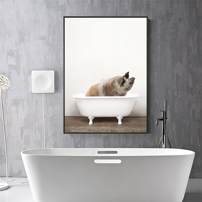Cute Animal Posters Canvas Prints Wall Art Pictures For Living Room Lavatory Home Decor Toilets Painting Indoor Decoration