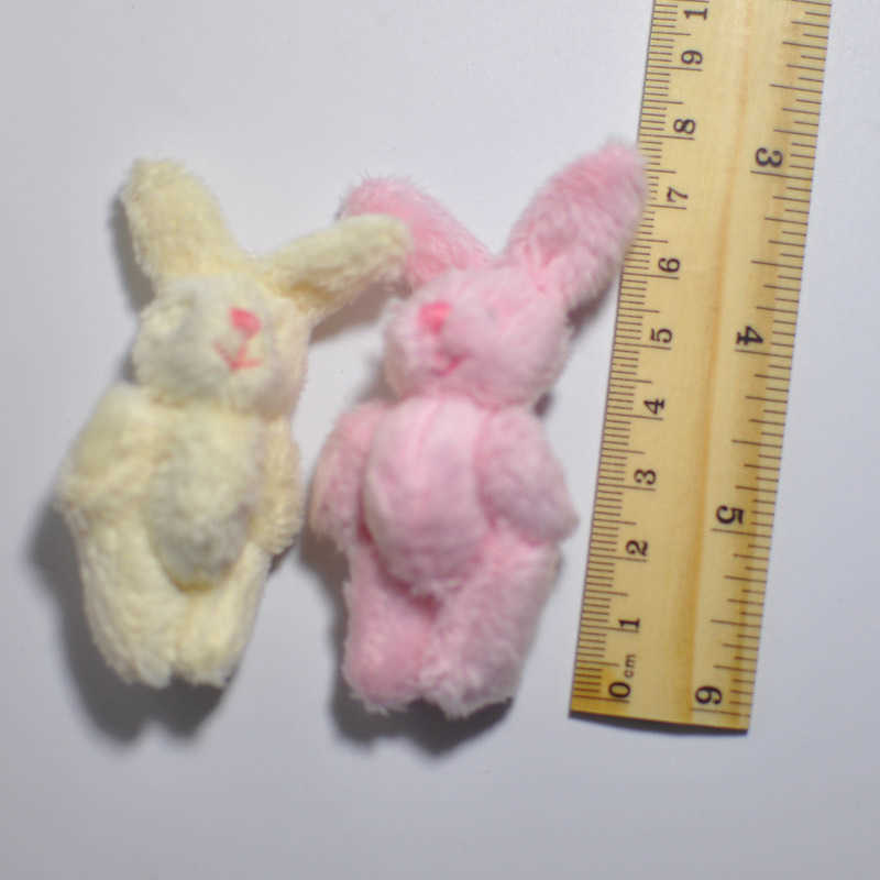 20pcs/lot Mini Plush Dolls 6cm Joint Rabbit Plush Toys Gifts Birthday Wedding Party Decor Q0727