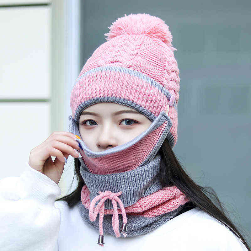2022 Hat Winter Women's Mask for Girls Scarf Thick Warm Fleece Inside Knitted Set 3pcs Riding Fashion Cap
2022 Hat Winter Women's Mask for Girls Scarf Thick Warm Fleece Inside Knitted Set 3pcs Riding Fashion Cap