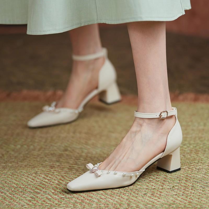 Women Shoes Summer High Heel Sandals New 2021 Covered Toe Pu Leather Pearls Shoes Woman Ladies Party Block Heels Big Size 45 46, Khaki 203
Women Shoes Summer High Heel Sandals New 2021 Covered Toe Pu Leather Pearls Shoes Woman Ladies Party Block Heels Big Size 45 46, Khaki 203
