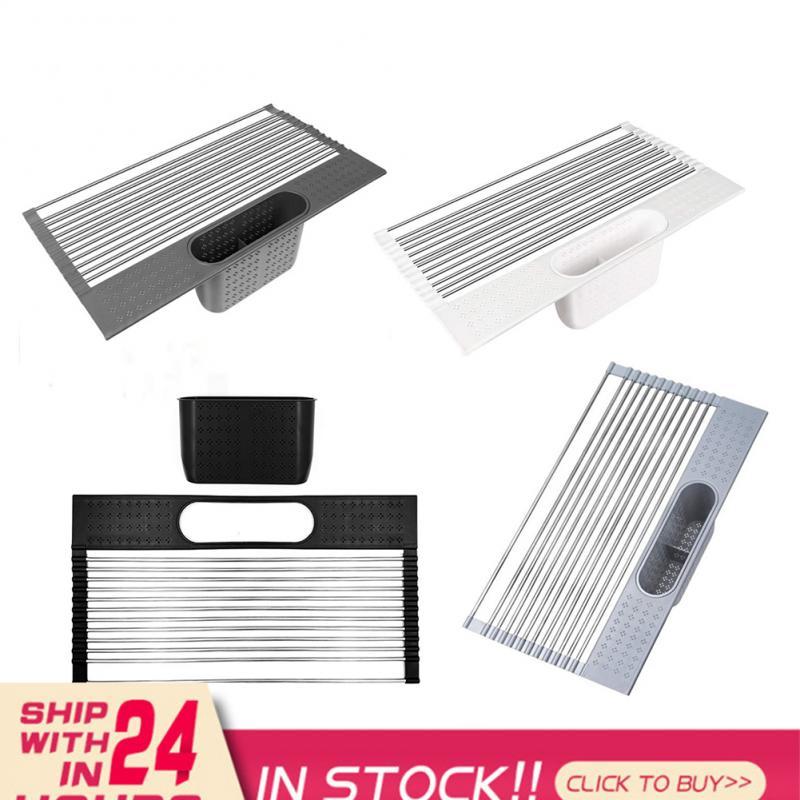 Hooks & Rails 1PC Stainless Steel Drain Rack Dish Cleaning Folding Kitchen Shelf Fruit Vegetable Sink Water Filter Home
Hooks & Rails 1PC Stainless Steel Drain Rack Dish Cleaning Folding Kitchen Shelf Fruit Vegetable Sink Water Filter Home