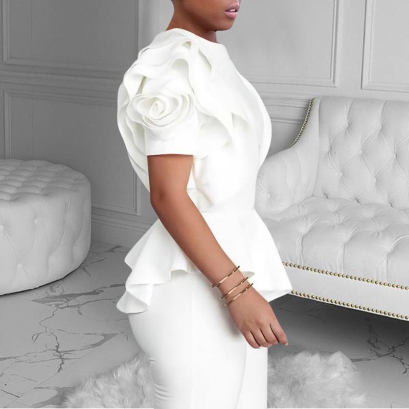 Women' Blouses & Shirts 3D Flower Short Sleeve White Blouse Women Pullover Top Tee Fashion Cute Ruffle Elegant Office Lady Slim Fit High Wa, Black
Women' Blouses & Shirts 3D Flower Short Sleeve White Blouse Women Pullover Top Tee Fashion Cute Ruffle Elegant Office Lady Slim Fit High Wa, Black