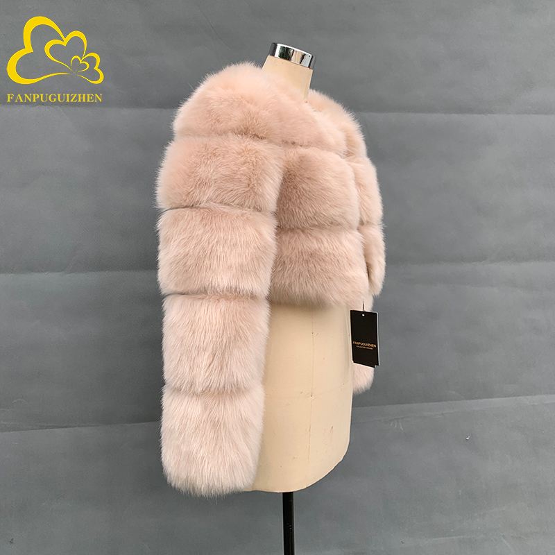 Wholesale New Arrival Womans Fur Coat Women Winter Thick Loog Sleeve Short Style Slim Fit Zipper Fashion Fur Jacket 201019