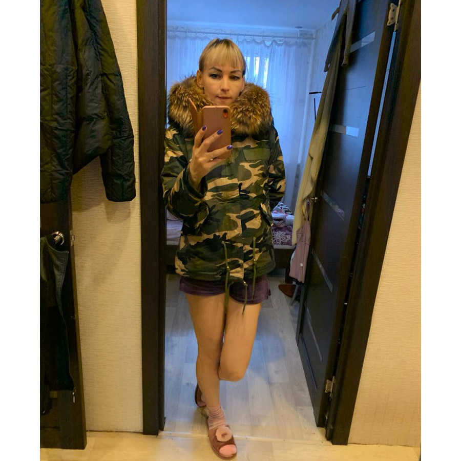 MAOMAOKONG Fashion Women's Real fur collar coat natural raccoon big fur collar winter parka bomber jacket 211012