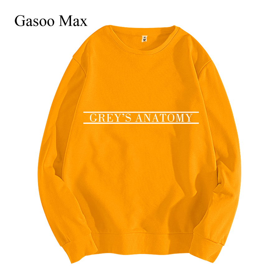 GREY'S ANATOMY Sweatshirt Unisex Sweatshirt Moletom Do Tumblr Pullovers Casual Tops Greys Anatomy Sweatshirt Fashion Jumper 201204