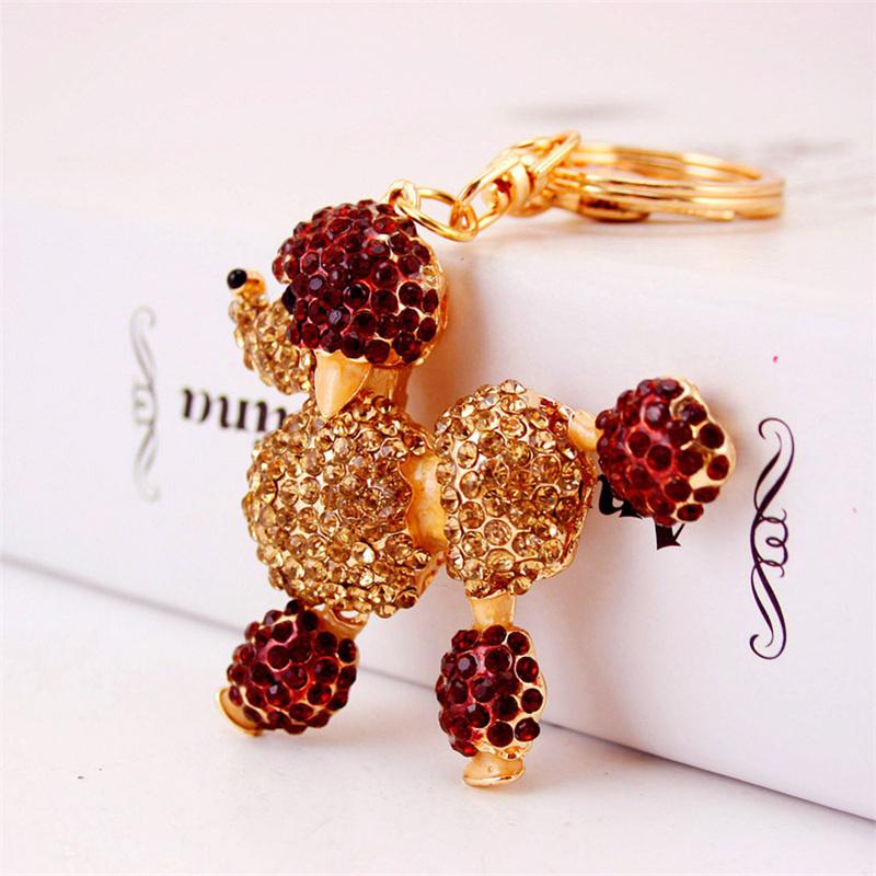 Keychains Cute Luxury Crystal Poodle Keychain Puppy Dog Key Chain Metal Animal Pendant Female Bag Accessories Keyholder Trinket 
Keychains Cute Luxury Crystal Poodle Keychain Puppy Dog Key Chain Metal Animal Pendant Female Bag Accessories Keyholder Trinket