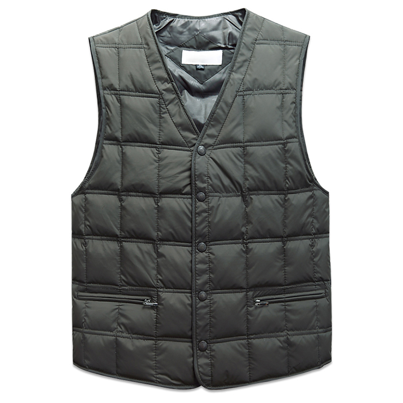 Duck Down Sleeveless Jacket For Men Winter Windbreaker Parka Warm Thick Vest Male Casual Outerwear Snow Waistcoat With Pockets 201225
