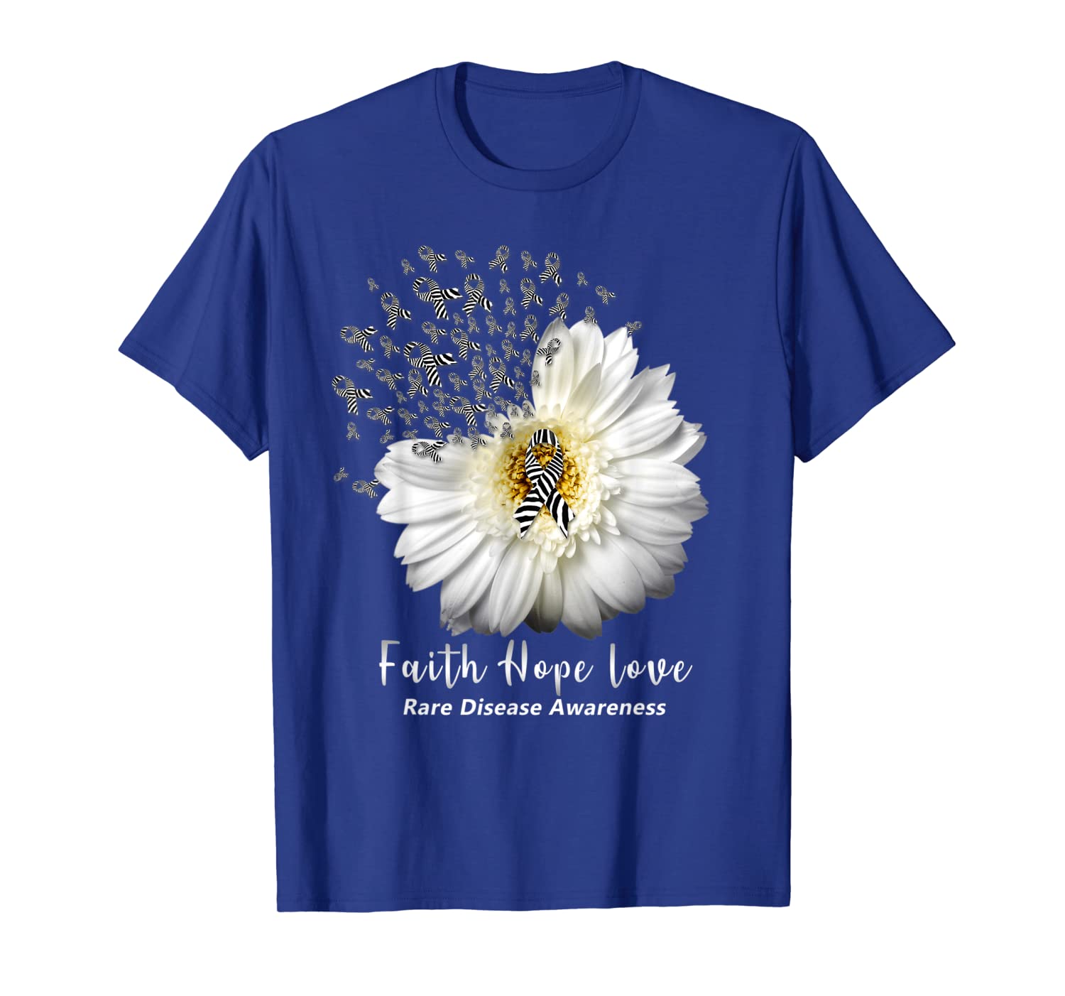 Faith Hope Love Tshirt Rare Disease Awareness Gifts Shirt, White;black