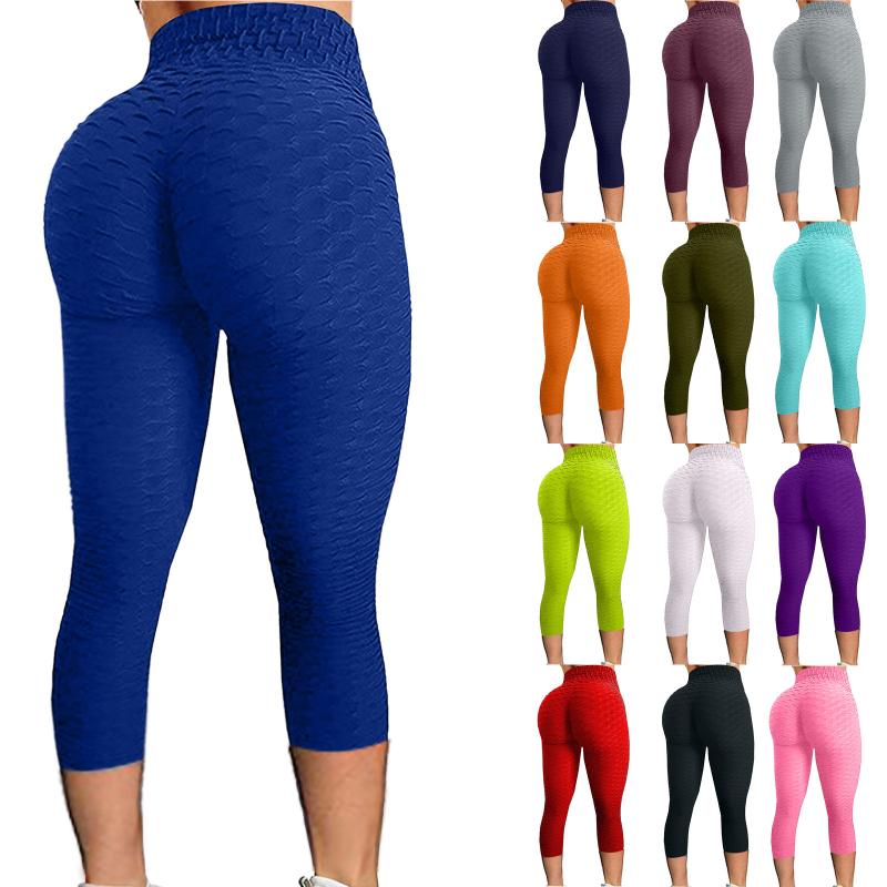 Women' High Waist Yoga Pants Gym Leggings Bubble Hip Lifting Exercise Fitness Running Solid Yoga Cropped Pants spodnie damskie, Black
Women' High Waist Yoga Pants Gym Leggings Bubble Hip Lifting Exercise Fitness Running Solid Yoga Cropped Pants spodnie damskie, Black