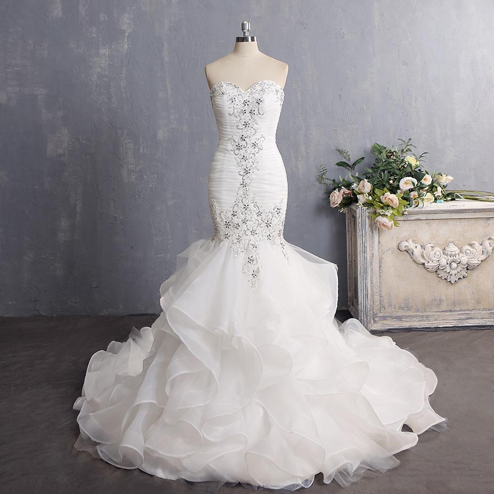 2021 New High Quality Mermaid Sweetheart Organza Appliques Crystal Bridal Gowns Sexy Back Chapel Train African Wedding Es J4ma, Ivory
2021 New High Quality Mermaid Sweetheart Organza Appliques Crystal Bridal Gowns Sexy Back Chapel Train African Wedding Es J4ma, Ivory