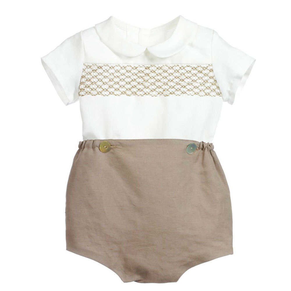 Boys Spanish Clothes Set Baby Boutique Clothing Children Handmade Smocked Outfits Toddler Birthday Baptism Suit 210615