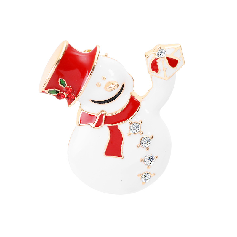Fashion Brooch As Tree Snowman Christmas Boots Jingling Bell Santa Claus Brooches Pins Xmas Gift Free shipping