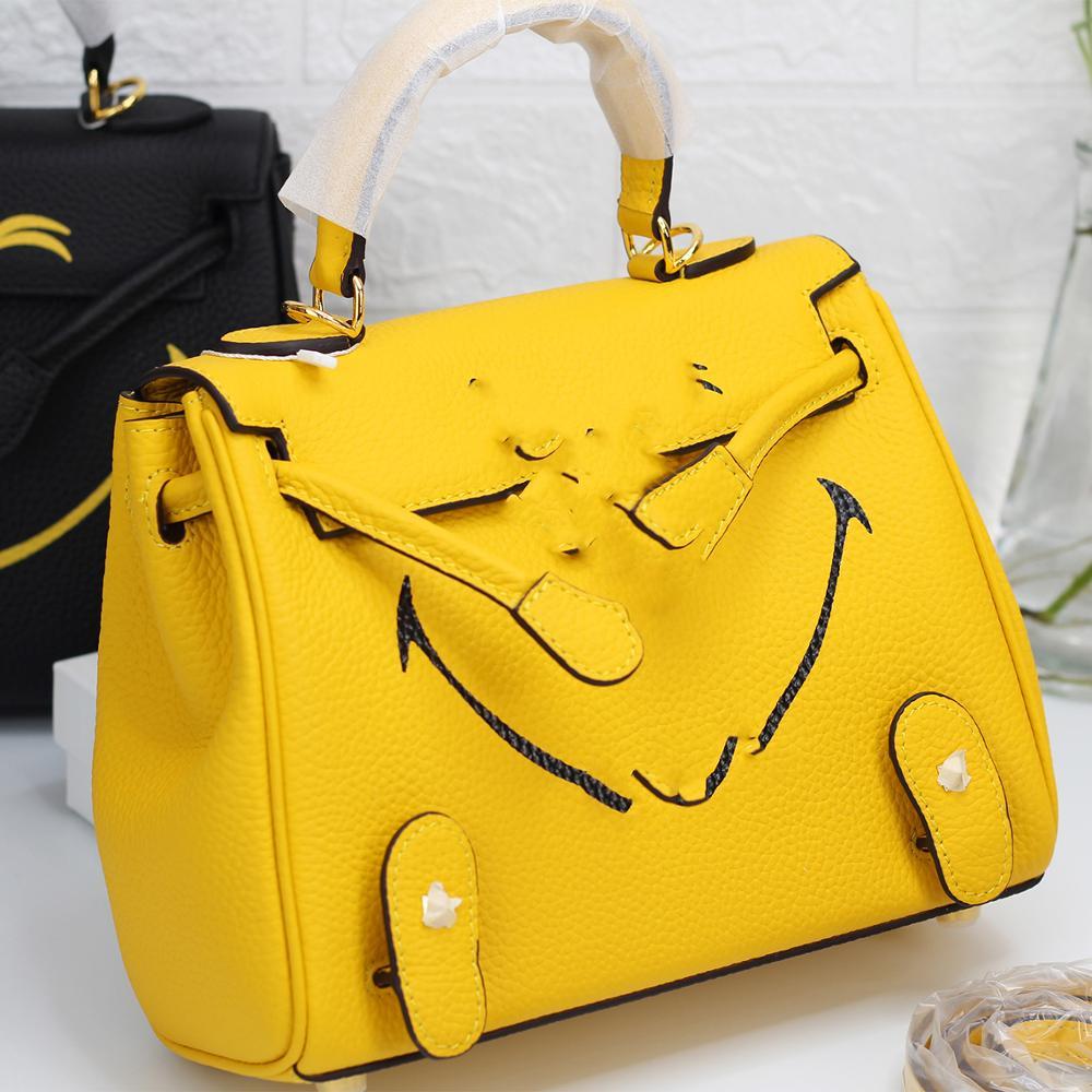 Designer bagsDONT WORRY Smiley Face KL Bag Portable Messenger Lady Cute Feet Leather Top Layer Cowhide Lucky Fashion TrendLuxury bagK0X2, Yellow
Designer bagsDONT WORRY Smiley Face KL Bag Portable Messenger Lady Cute Feet Leather Top Layer Cowhide Lucky Fashion TrendLuxury bagK0X2, Yellow