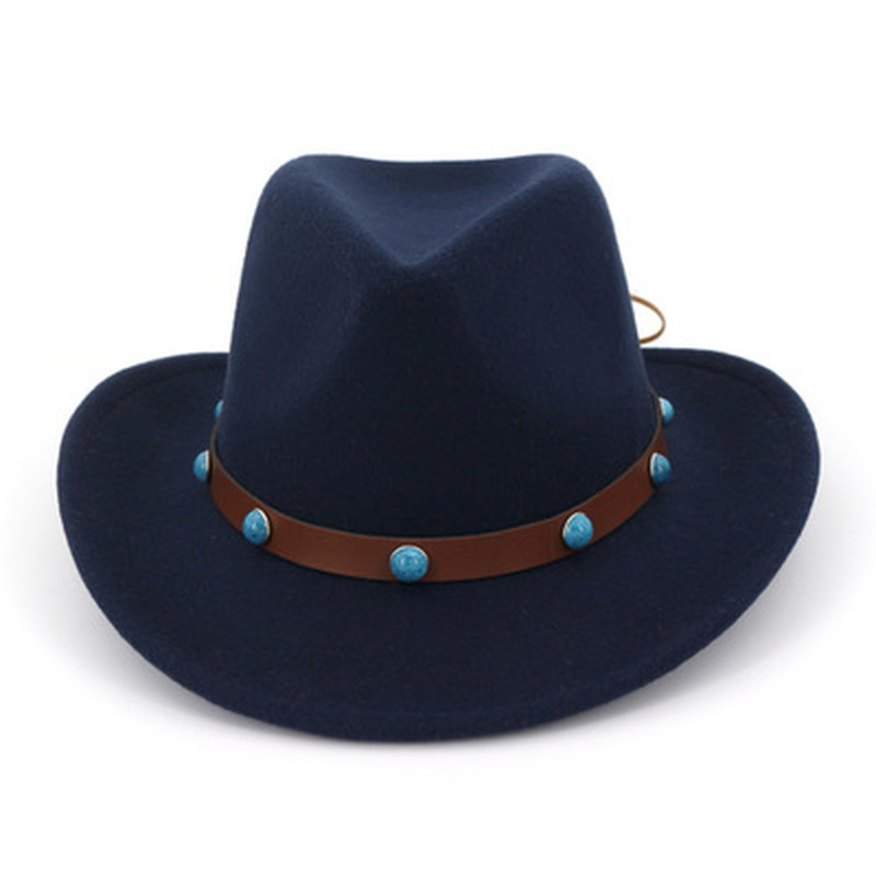 2021 New Fedora Panama Solid Color Western Cowboy Vintage Casual Felted Men Jazz Caps Band Belt Black Khaki Women Hats Mxyx, Navy
2021 New Fedora Panama Solid Color Western Cowboy Vintage Casual Felted Men Jazz Caps Band Belt Black Khaki Women Hats Mxyx, Navy