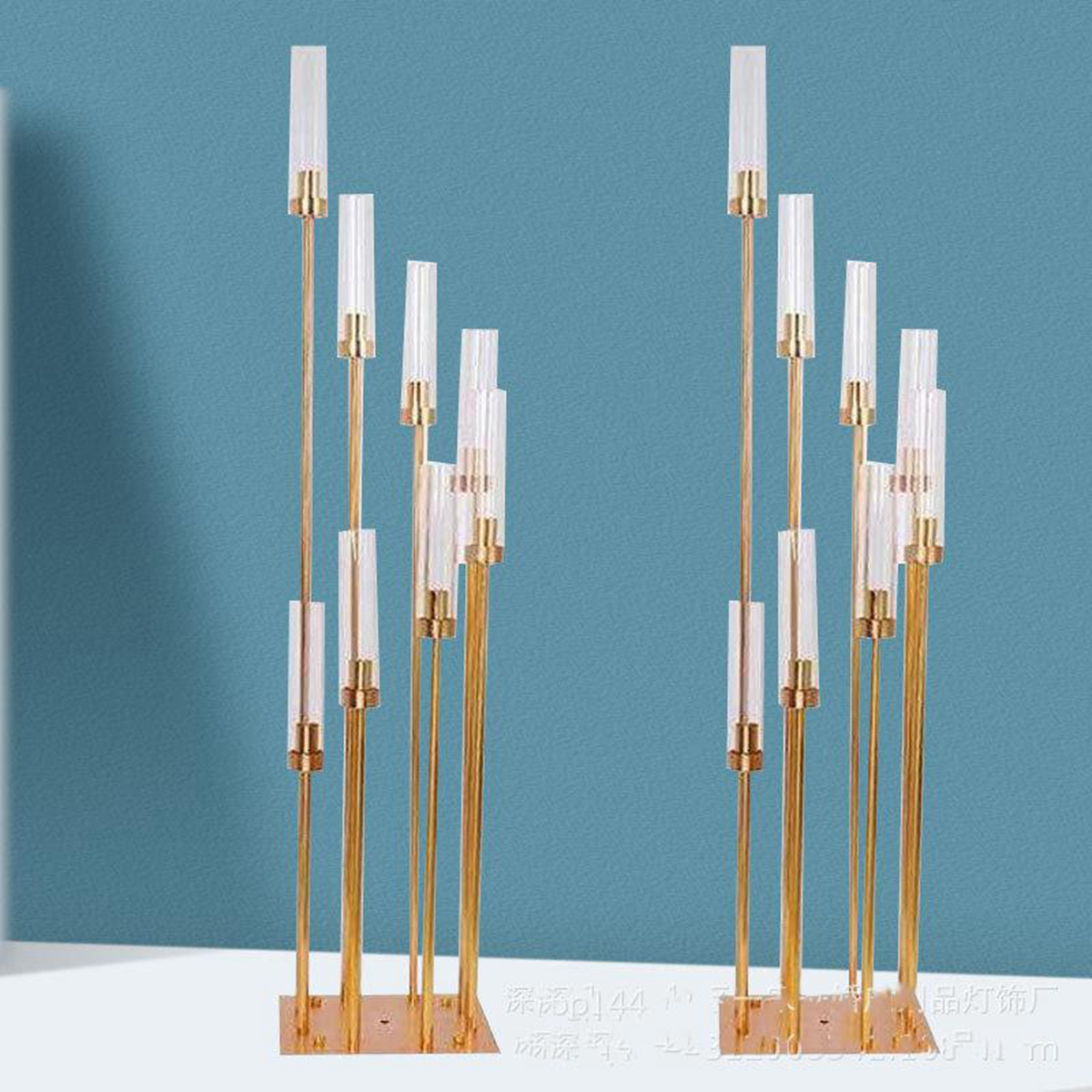 8 Heads Metal Candelabra Holders Acrylic Wedding Table Centerpieces Flower Stand Candle Holder Candelabrum For Home Decor senyu444 XJ260305