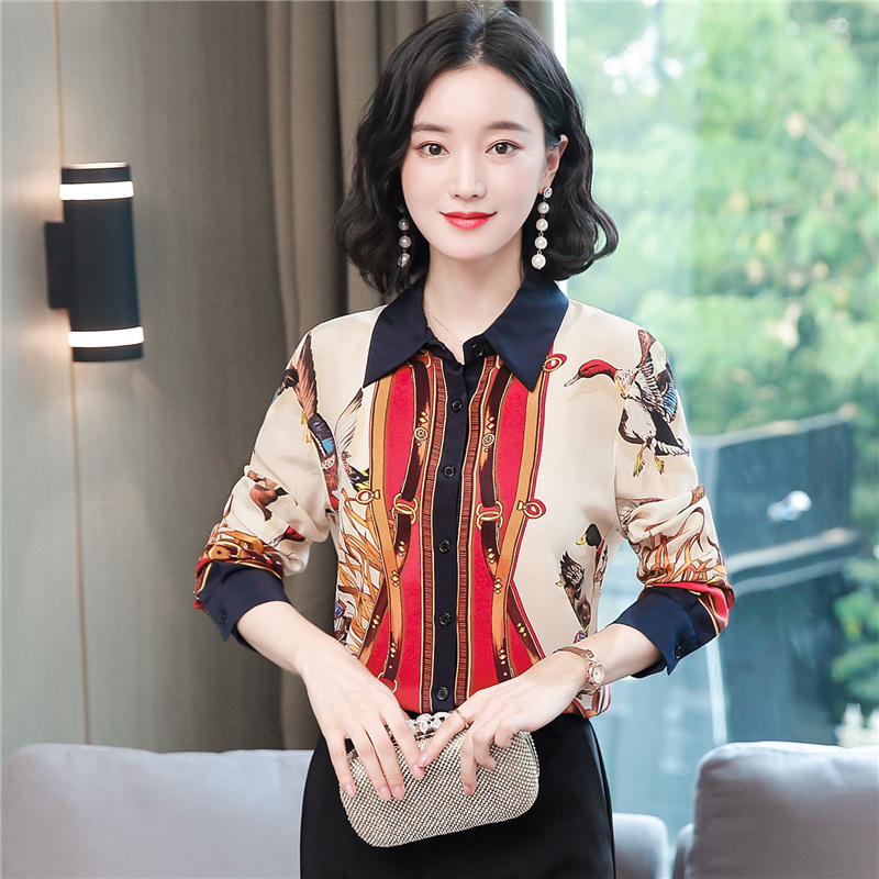 Refined Style Smooth Silk Shirt 2021 Women Designer Satin Print Beautiful Blouses Spring Autumn Winter Formal Event Slim Office Lady Retro F, White
Refined Style Smooth Silk Shirt 2021 Women Designer Satin Print Beautiful Blouses Spring Autumn Winter Formal Event Slim Office Lady Retro F, White
