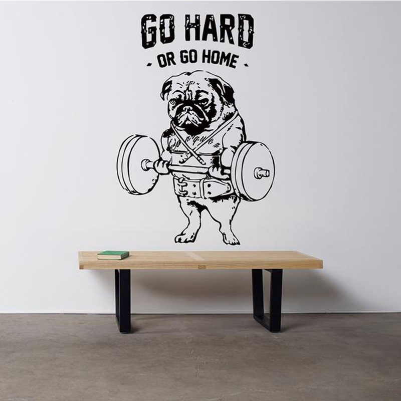 Go Hard Or Go Home Vinyl Sticker Gym Sport Training Mural French Dog Crossfit Fitness Club Decal Art A743 210308
Go Hard Or Go Home Vinyl Sticker Gym Sport Training Mural French Dog Crossfit Fitness Club Decal Art A743 210308
