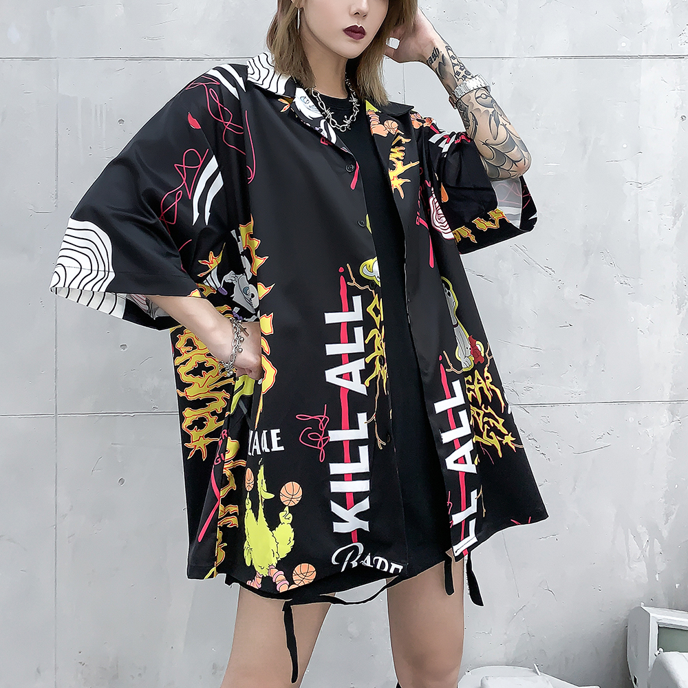 2021 New Kawaii Cute Graphic Women Blouse Plus Size Summer Tops Oversized Aloha Cartoon Hawaiian Shirts Streetwear Funny Clothing 3avk, Black
2021 New Kawaii Cute Graphic Women Blouse Plus Size Summer Tops Oversized Aloha Cartoon Hawaiian Shirts Streetwear Funny Clothing 3avk, Black