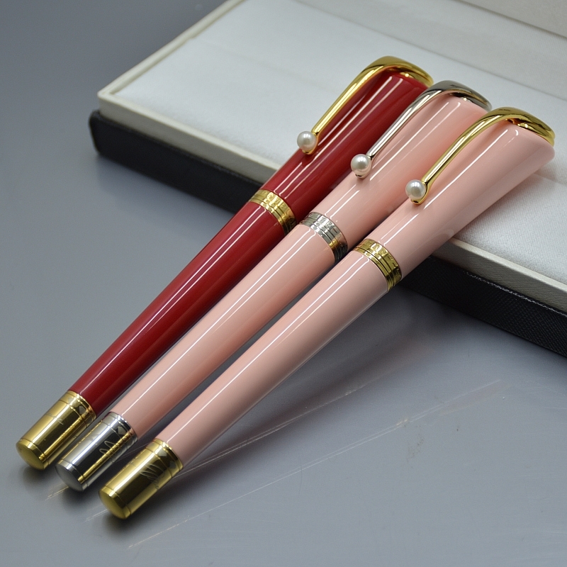 High Quality Cute Red Pink Black Ballpoint Roller Ball Pens With pearl Clip Business Office Supplies Fashion Writing Gift Pen for Women, As picture
High Quality Cute Red Pink Black Ballpoint Roller Ball Pens With pearl Clip Business Office Supplies Fashion Writing Gift Pen for Women, As picture
