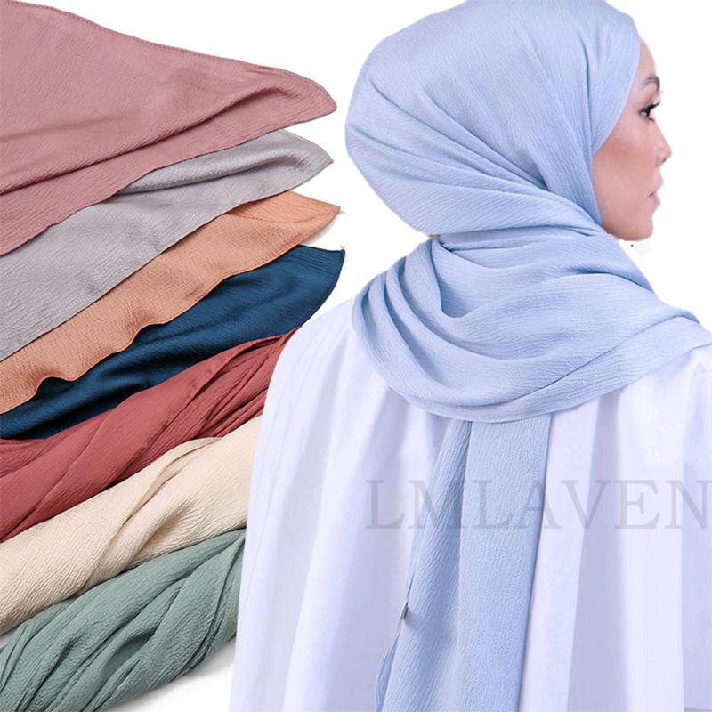 Scarves Crinkle Satin Silk Hijab Scarf Women Long Crepe Shawl Wrap Solid Color Muslim Plain Bandana 190*80cm
Scarves Crinkle Satin Silk Hijab Scarf Women Long Crepe Shawl Wrap Solid Color Muslim Plain Bandana 190*80cm