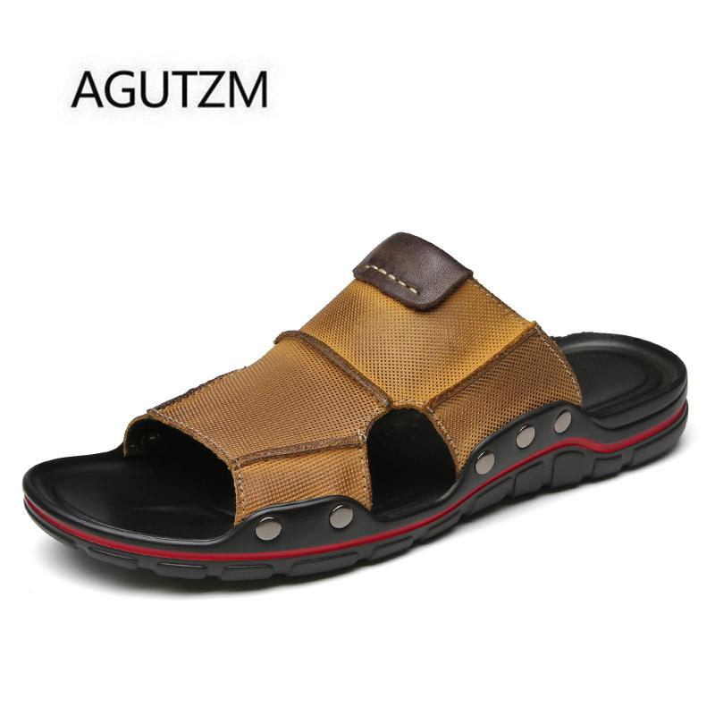 Slippers Summer Fashion Slip On Style Soft Comfortable 100% Cow Leather Handmade Non-Slip Rubber Sole Men's, Black
Slippers Summer Fashion Slip On Style Soft Comfortable 100% Cow Leather Handmade Non-Slip Rubber Sole Men's, Black