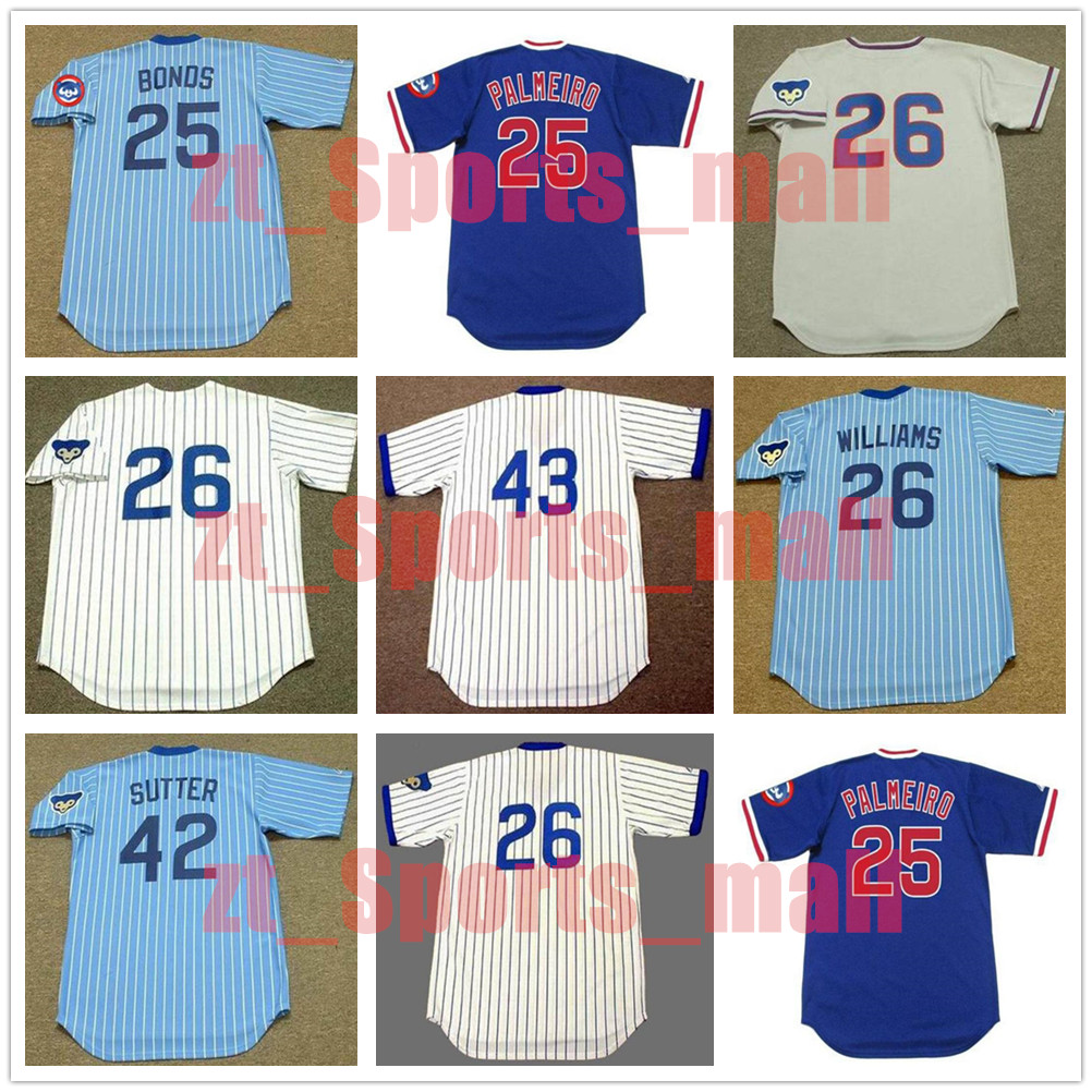 Chicago Vintage Baseball Jersey 25 BOBBY BONDS 1981 RAFAEL PALMEIRO 1988 26 BILLY WILLIAMS 43 DENNIS ECKERSLEY 1984 Retro Baseball jerseys, 42 bruce sutter 1978 blue
Chicago Vintage Baseball Jersey 25 BOBBY BONDS 1981 RAFAEL PALMEIRO 1988 26 BILLY WILLIAMS 43 DENNIS ECKERSLEY 1984 Retro Baseball jerseys, 42 bruce sutter 1978 blue