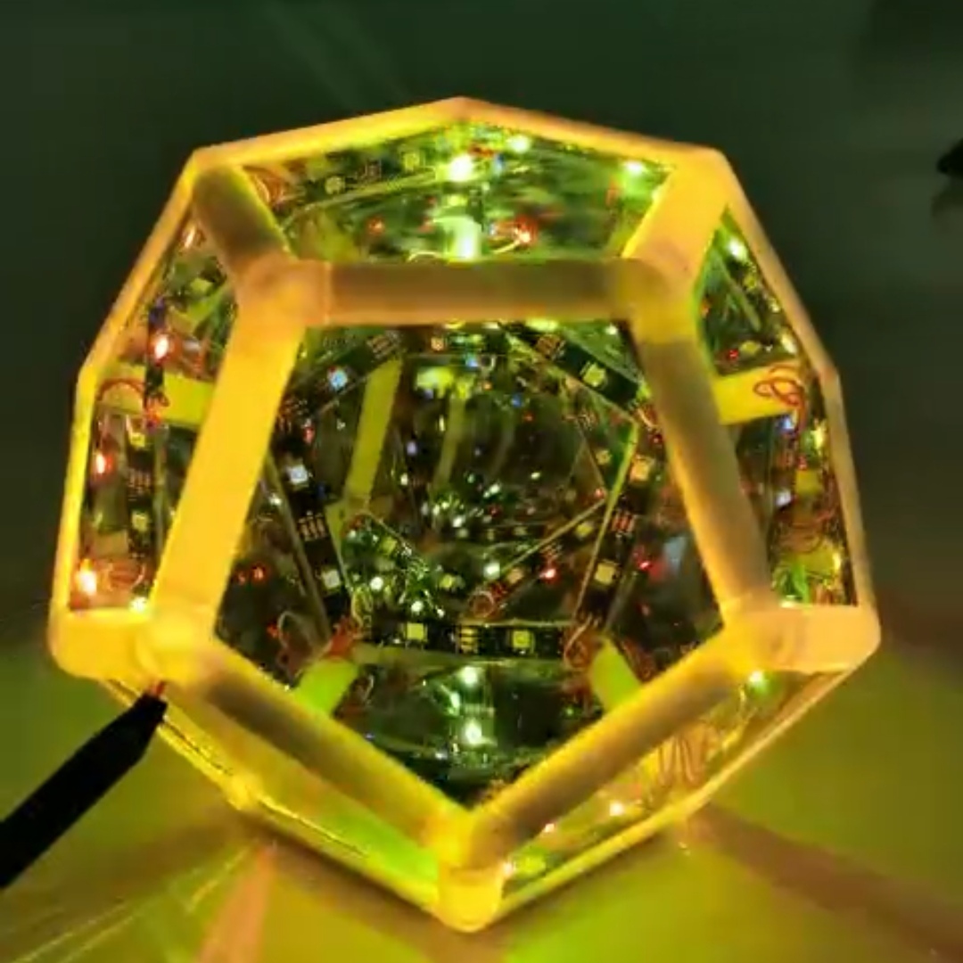 Infinity Dodecahedron Lamp Creative Cool Color Art Night Light Christmas Decoration Lighting Dream Starry Sky Lights