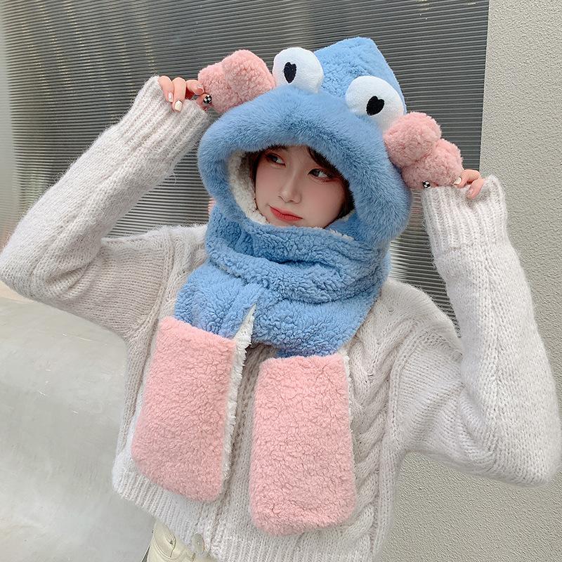 Hats, Scarves & Gloves Sets Fashion Autumn Winter Cotton Velvet Cute Cartoon Scarf Hat One-Piece Suit For Women Warm Scarfs Hats
Hats, Scarves & Gloves Sets Fashion Autumn Winter Cotton Velvet Cute Cartoon Scarf Hat One-Piece Suit For Women Warm Scarfs Hats