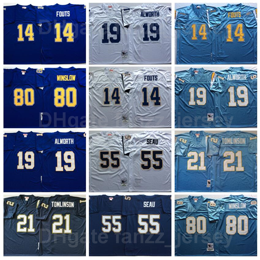 NCAA Vintage Football Retro 55 Junior Seau Jersey 14 Dan Fouts 19 Lance Alworth 80 Kellen Winslow 21 TOMLINSON Stitched Purple Blue White, 14 white
NCAA Vintage Football Retro 55 Junior Seau Jersey 14 Dan Fouts 19 Lance Alworth 80 Kellen Winslow 21 TOMLINSON Stitched Purple Blue White, 14 white