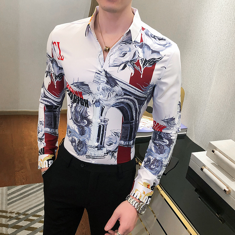 2021 New Printed High Quality Luxury Men Fashion Korean Slim Fit Shirt Streetwear/prom/club Shirts for Men's Wears 3xl-m Wyv7, Black
2021 New Printed High Quality Luxury Men Fashion Korean Slim Fit Shirt Streetwear/prom/club Shirts for Men's Wears 3xl-m Wyv7, Black