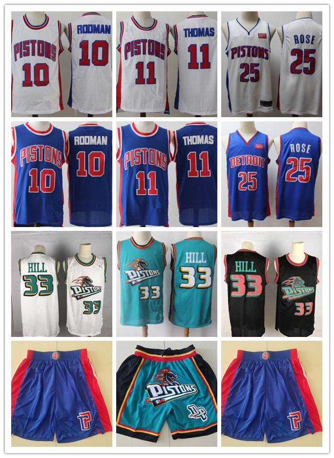 Mens Detroit Pistons Throwback Grant 33 Hill Isiah 11 Thomas Dennis 10 Rodman blue white Basketball Shorts Basketball Jerseys, Color
Mens Detroit Pistons Throwback Grant 33 Hill Isiah 11 Thomas Dennis 10 Rodman blue white Basketball Shorts Basketball Jerseys, Color