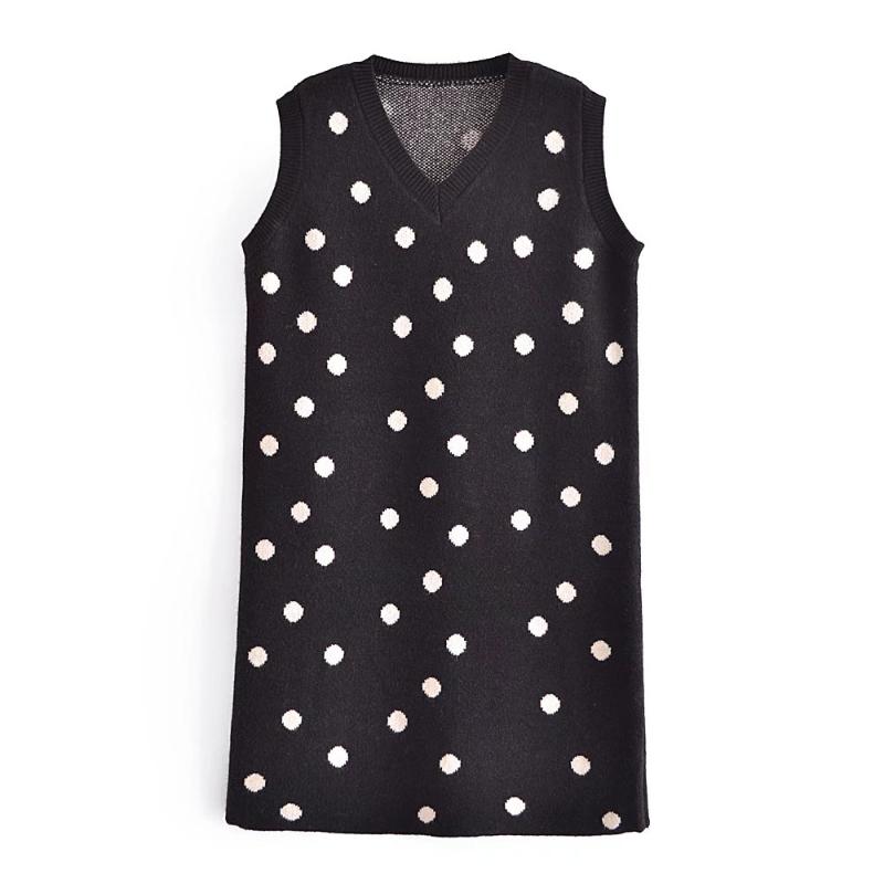 Casual Dresses Vintage Knitted Dot Dress Women V Neck Sleeveless Mini Knit Short Sweater Long Vest, Beige
Casual Dresses Vintage Knitted Dot Dress Women V Neck Sleeveless Mini Knit Short Sweater Long Vest, Beige