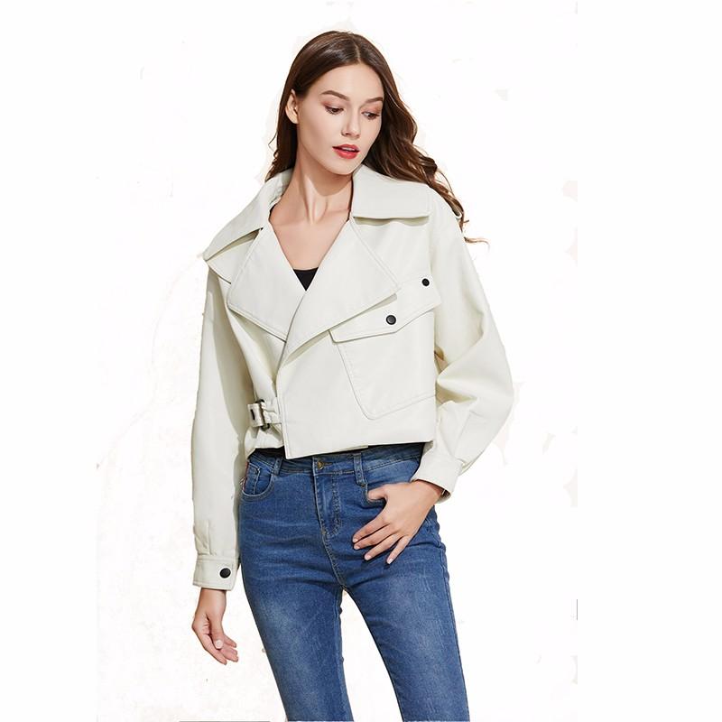 Women' Leather & Faux FMFSSOM Autumn Women Pu Motorcycle Biker Jacket Beige Jackets Female Turndown Collar Loose Streetwear Winter Coat
Women' Leather & Faux FMFSSOM Autumn Women Pu Motorcycle Biker Jacket Beige Jackets Female Turndown Collar Loose Streetwear Winter Coat