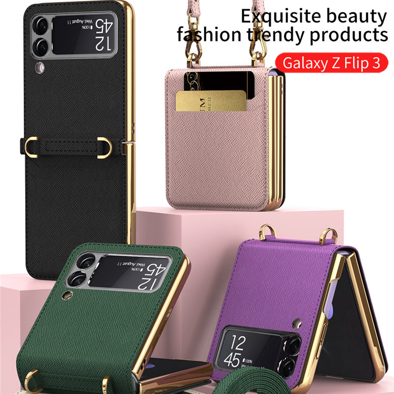 Fashion Trendy Card Pocket Leather Cases for Samsung Z Flip 3 5G Makeup Mirror Magnetic Flip Cover Strap
Fashion Trendy Card Pocket Leather Cases for Samsung Z Flip 3 5G Makeup Mirror Magnetic Flip Cover Strap