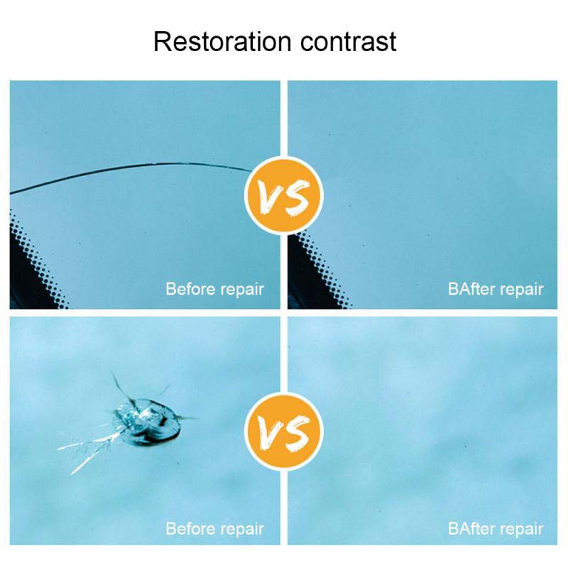 Windshield Crack Repair Kit, 2025 Upgrade Glass Repair Liquid for Cracks, Premium WindshieldRepair Tools for Chips and Cracks, Quick Fix Windshield & 