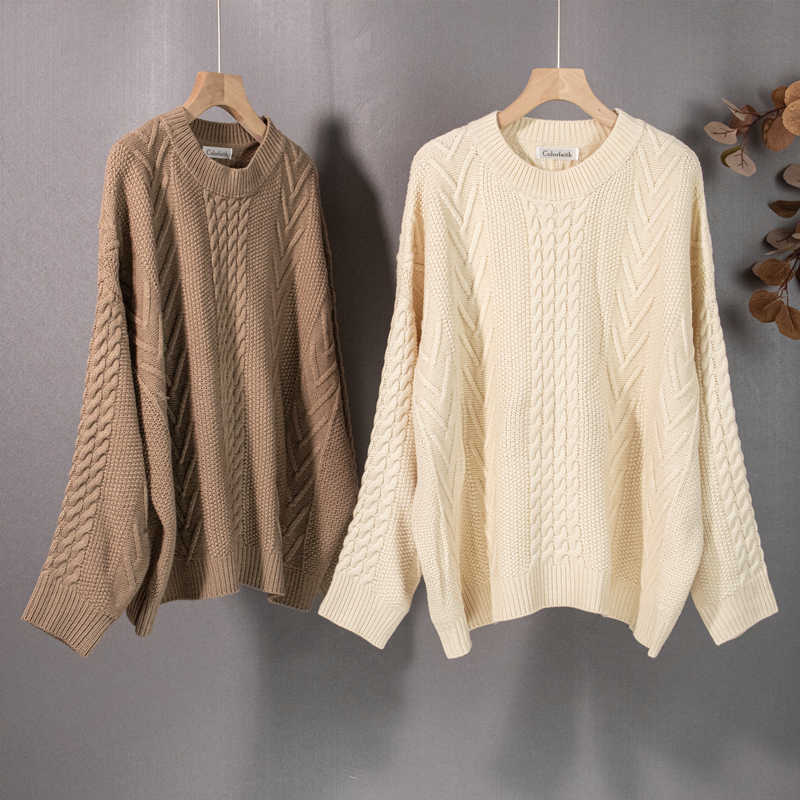 Colorfaith Winter Spring Women Sweaters Pullovers Minimalist Knitting Elegant Casual Loose Ladies Vintage Tops SW1161 210918
