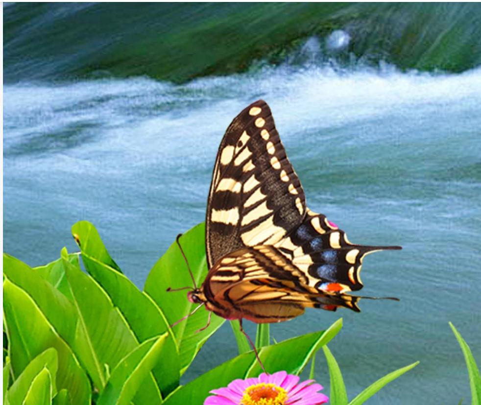 3d customized wallpaper Coffee shop natural environment small stream flowing water background wall