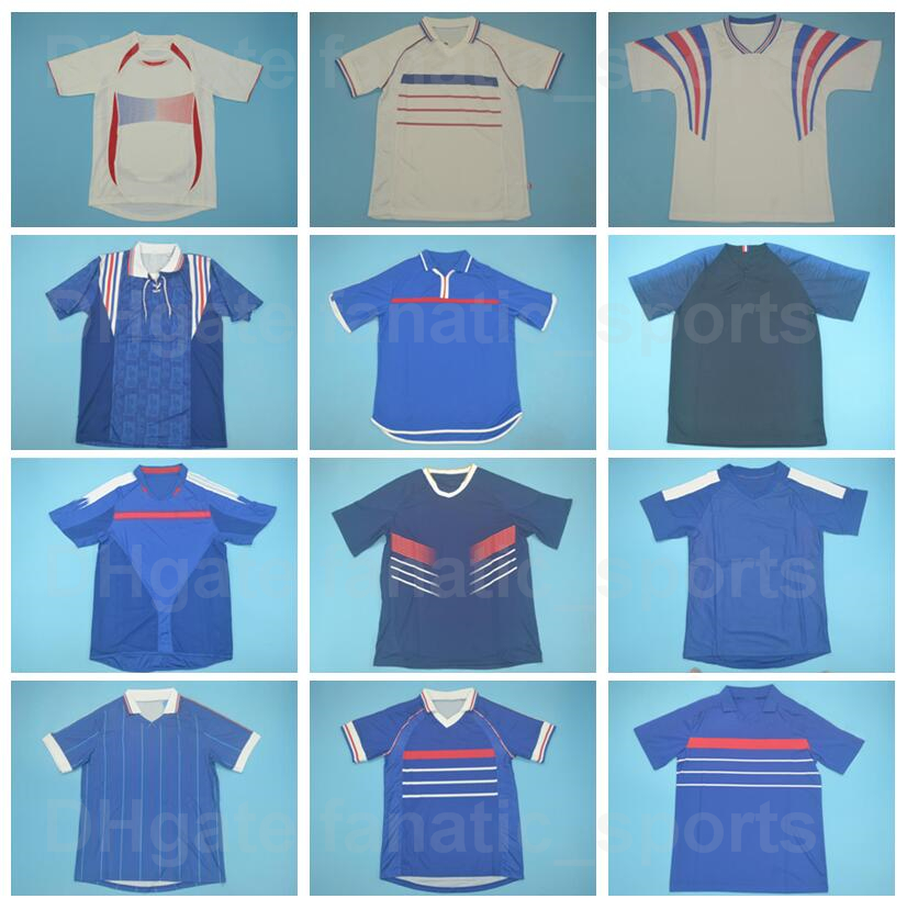 National Team ZIDANE Vintage HENRY Soccer Jerseys 1982 1984 1996 1998 Retro TREZEGUET GUERRA MAKELELE GIGNAC GRIEZMANN POGBA Football Shirt Kits