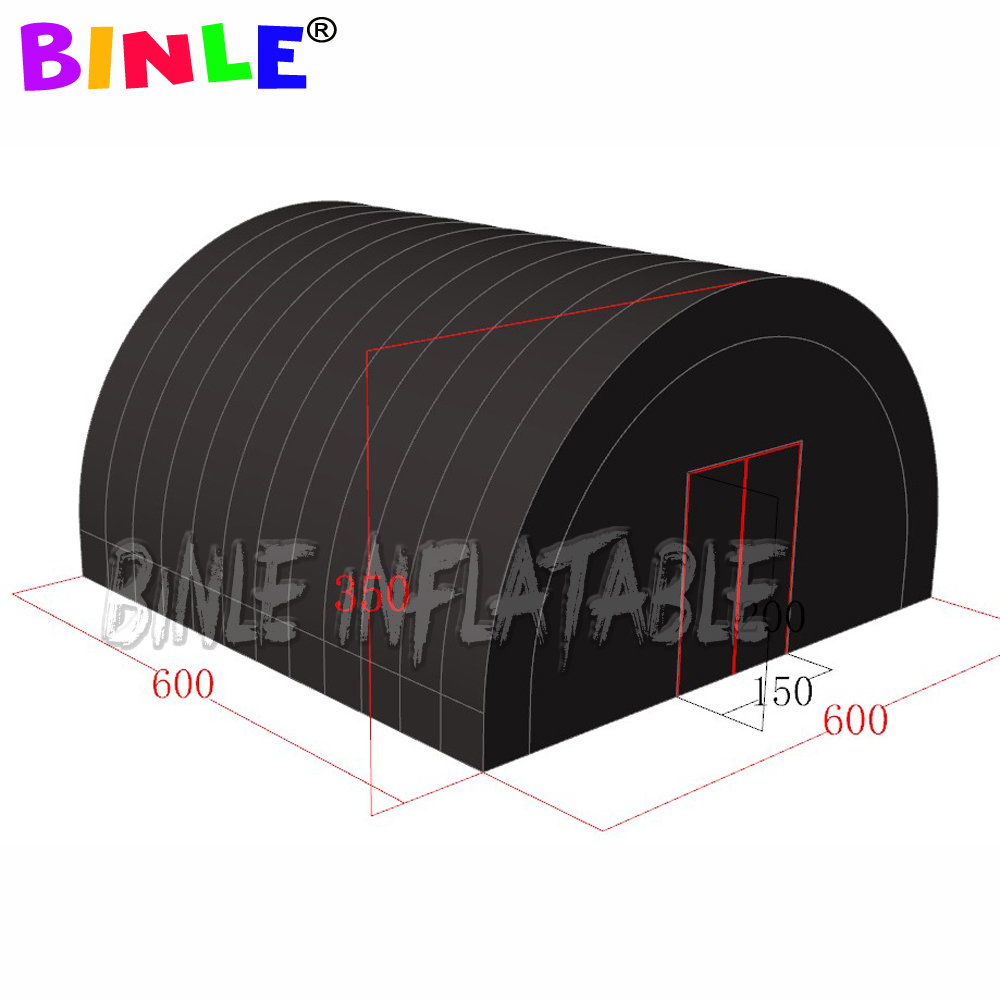 Custom any size 6x6x3.5meters Advertising Inflatables Tunnel Tent,Building Lawn Event Gaming Room Shelter Structures Work Blackout For Sale