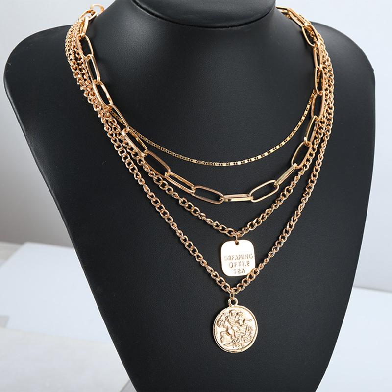 Pendant Necklaces Women Jewelry European And American Coin Alloy Multilayer Necklace Multi- Women's
Pendant Necklaces Women Jewelry European And American Coin Alloy Multilayer Necklace Multi- Women's