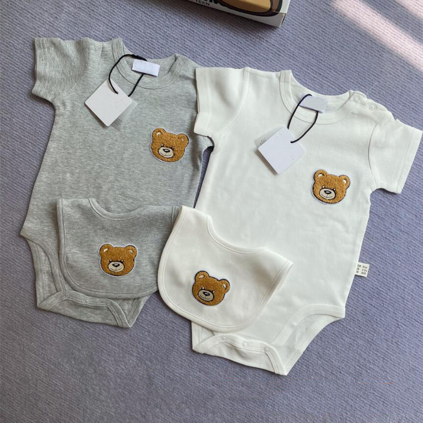 Fashion Summer 2pcs Sets children Designers Romper Newborn kids baby Boys Girls Toddler Cotton Short Sleeve Jumpsuits Infant Onesies Romper+Bib Kid Clothes, M0#white
Fashion Summer 2pcs Sets children Designers Romper Newborn kids baby Boys Girls Toddler Cotton Short Sleeve Jumpsuits Infant Onesies Romper+Bib Kid Clothes, M0#white