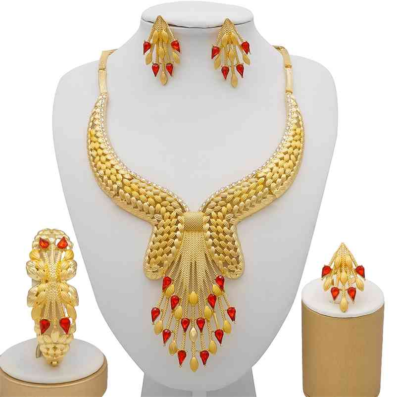 Fashion Dubai Gold Jewelry Sets African Beads Jewelry Set Arab Turkish Bridal Wedding Crystal Necklace Earrings Jewellery 210720
Fashion Dubai Gold Jewelry Sets African Beads Jewelry Set Arab Turkish Bridal Wedding Crystal Necklace Earrings Jewellery 210720
