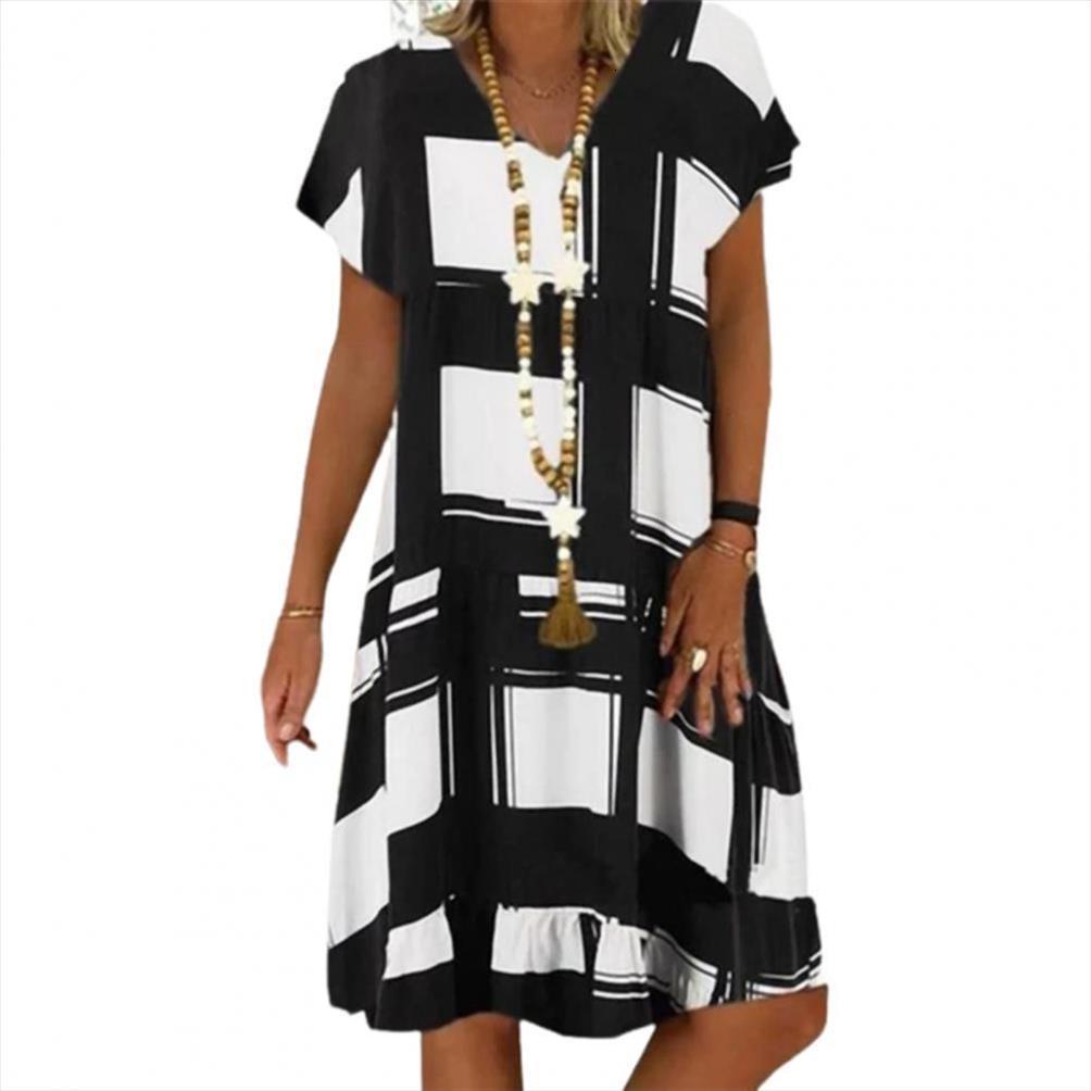 50%t shirt plaid womens dress soft v neck short sleeve for dating, Black;gray