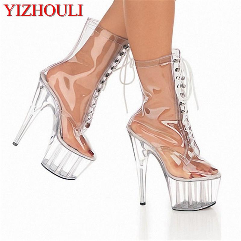 Boots 15cm Ultra Crystal High Heels Shoes Platform Sexy Transparent Temptation Fun 6 Inch, Clear
Boots 15cm Ultra Crystal High Heels Shoes Platform Sexy Transparent Temptation Fun 6 Inch, Clear